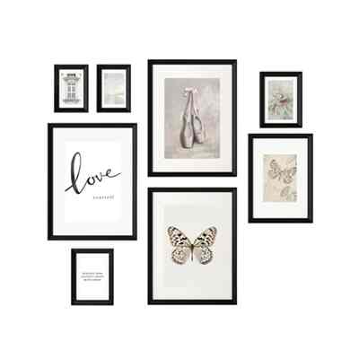 KNOPPÄNG Bingkai dengan poster, set isi 8, little things
