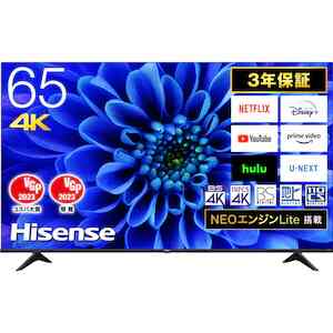 65型地上・BS・110度CSデジタル
4Kチューナー内蔵　LED液晶テレビ
65E6G