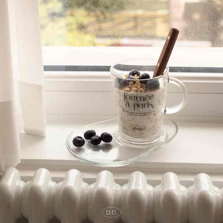 tray glass mug set クリアマグカップグラス【2colors】