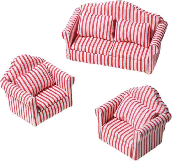 1/12ドールハウス ミニチュラブシートアームチェアソファ