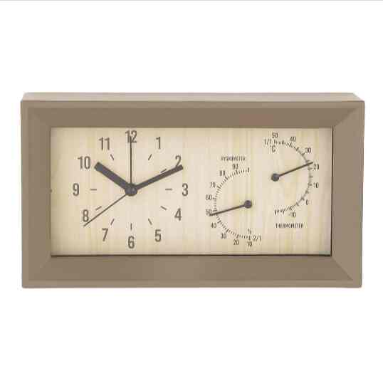 湿温度計付置き時計