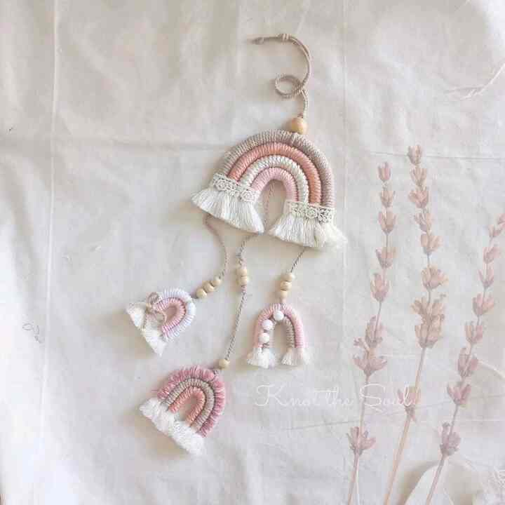 macrame rainbow layer