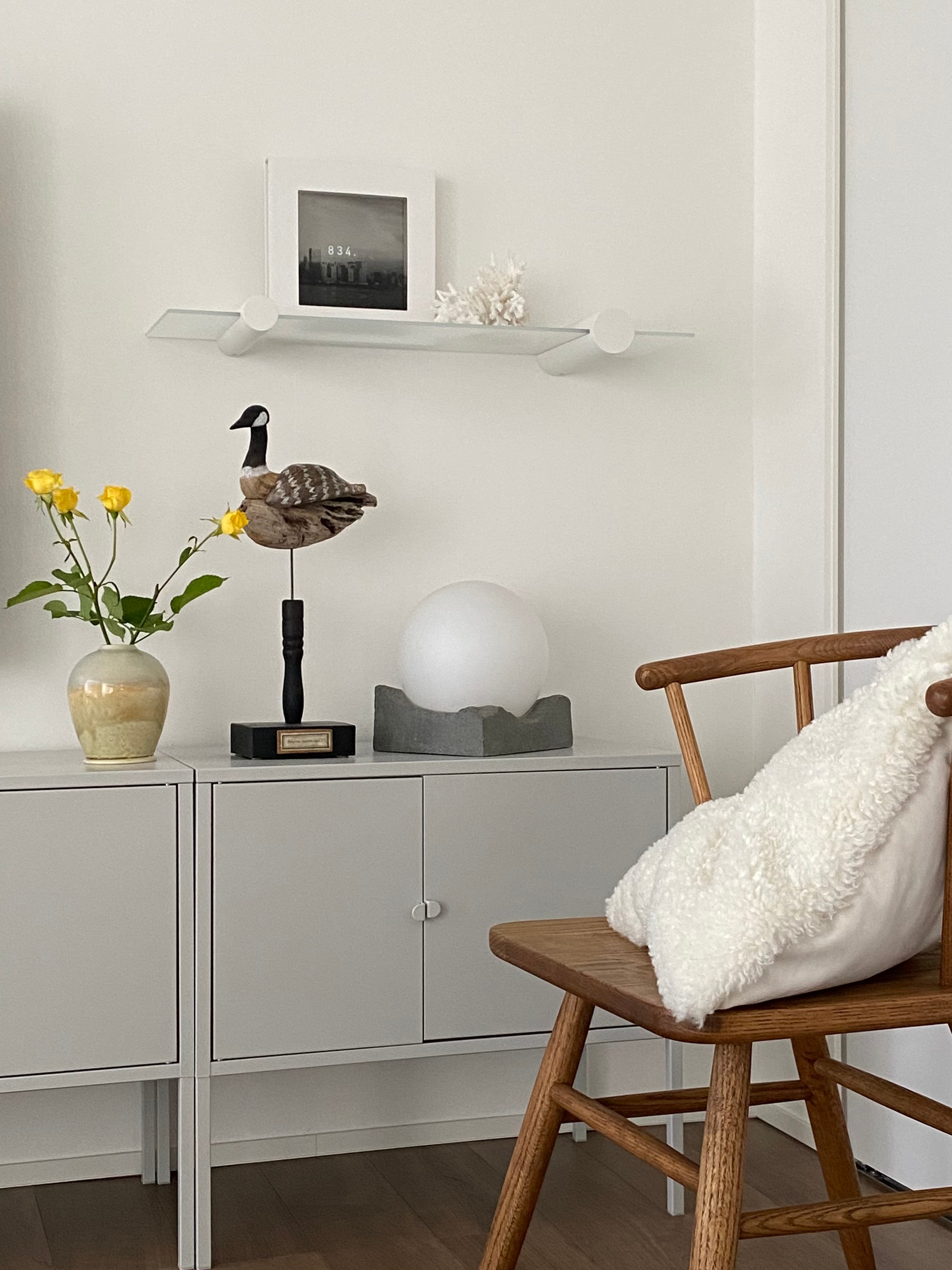 IKEA VARMBLIXT ヴァルムブリクスト ガラス製シェルフ | 棚・チェスト