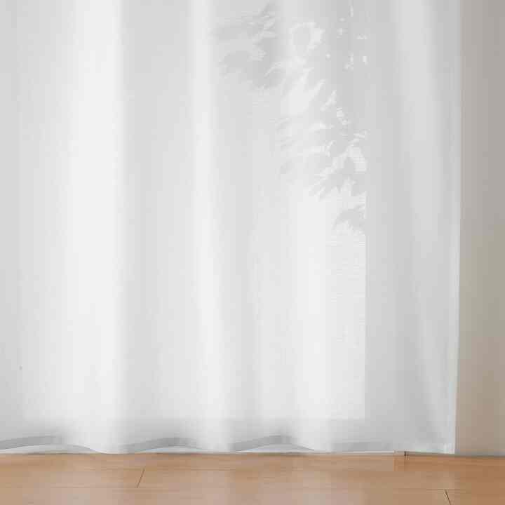 熱を通しにくく透けにくいレースノンプリーツカーテン［4サイズ］