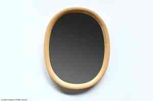 曲木鏡（ウォールミラー） 小判型