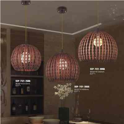 Lampu Gantung Rotan SCP 7121 + bohlam