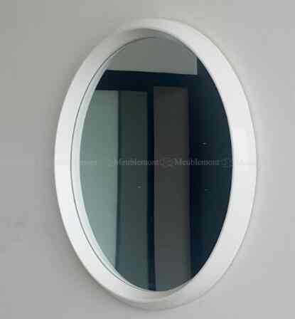 Meublemont Louis - Round Mirror Cermin Bulat, White
