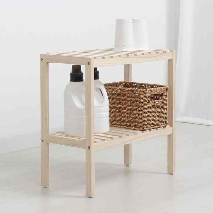 Rak Kayu Wooden Shelf 50 cm - 2 Tingkat