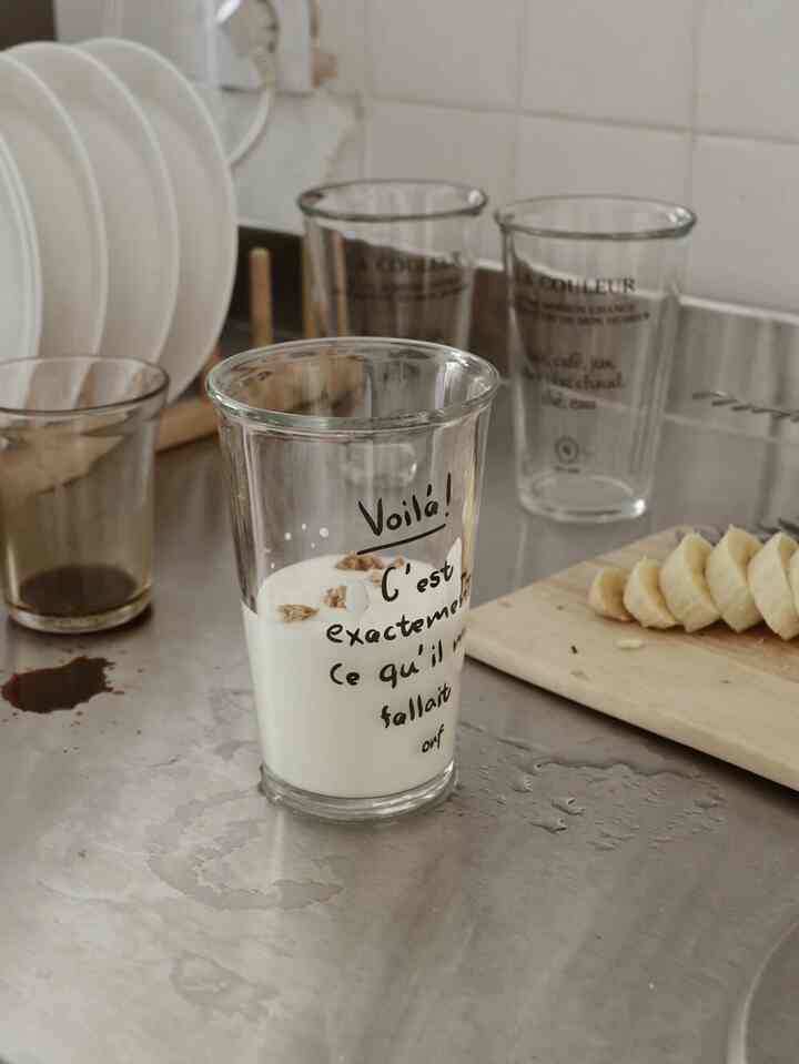 Lettering Glass Cup - B