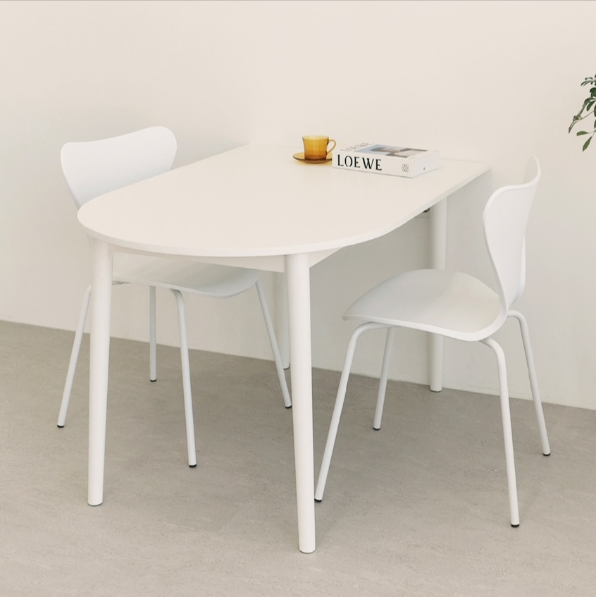 【韓国家具】 半楕円 ダイニングテーブル ホワイト 韓国家具】 半楕円 ダイニングテーブル ホワイト 韓国家具】 半