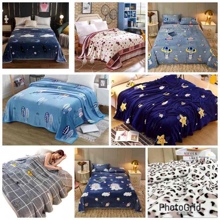 Selimut Bulu Dewasa Motif 135 x 185 cm