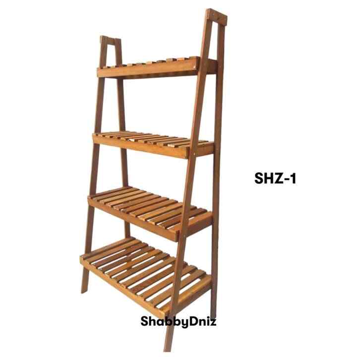 Rak Kayu Ulin 4 Tingkat