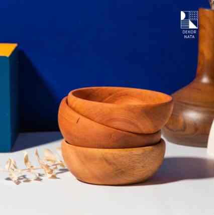 Wooden Side Sauce Bowl Kayu- 9 x 3