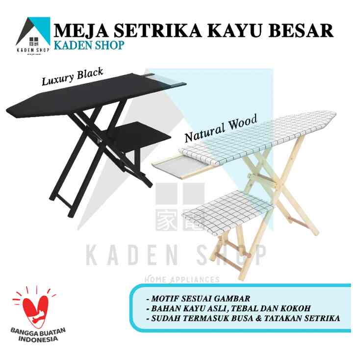 Meja Setrika kayu besar