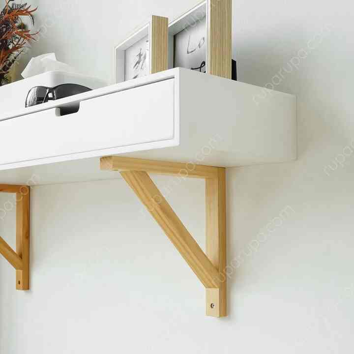 Chicago Rak Dinding Dengan Laci Penyimpanan - Putih