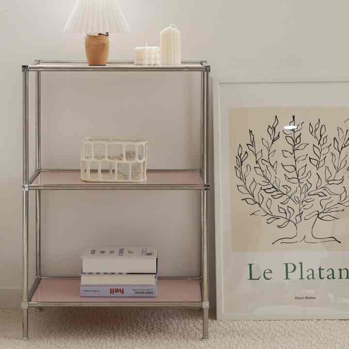 DIYモジュール家具 ラック(3段×1列)［7色］