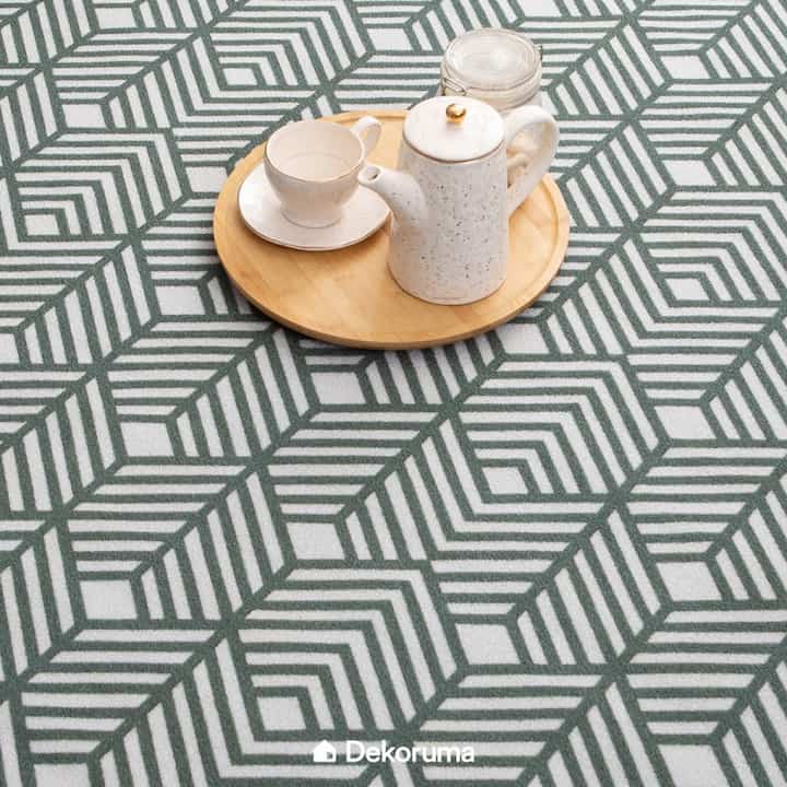Hana Karpet Lantai Motif Hijau Linori Room Carpet 200 x 150cm