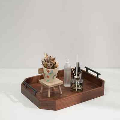 Nampan Kayu Akemi Wooden Tray