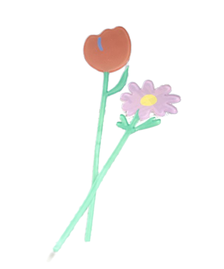 Colorful interior アクリルフラワー2本セット