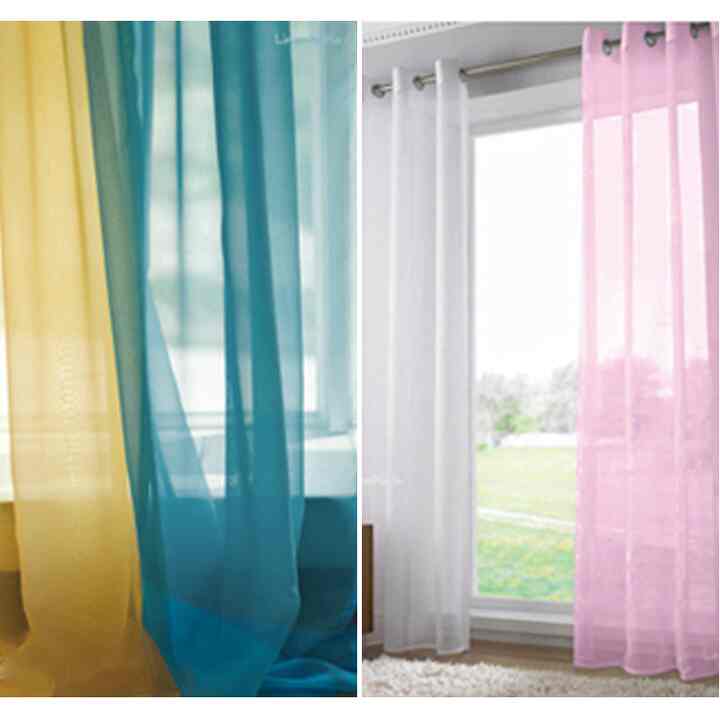 カラフルレースカーテン（1枚入り）【16colors】