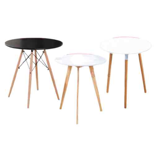 Meja Makan Kayu Bulat