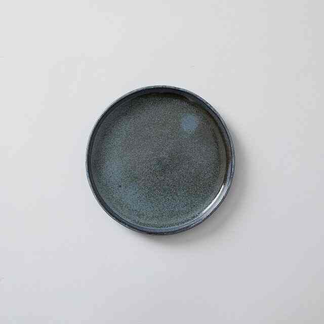 向山窯×TODAY'S SPECIAL FLAT PLATE 5寸 黒田釉