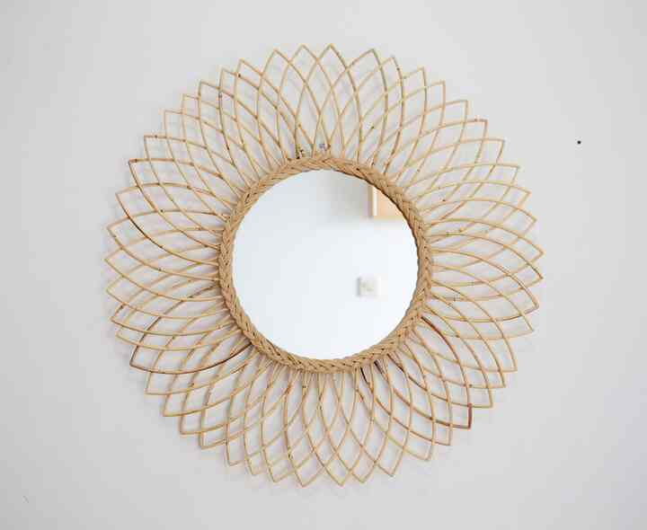 Rattan mirror