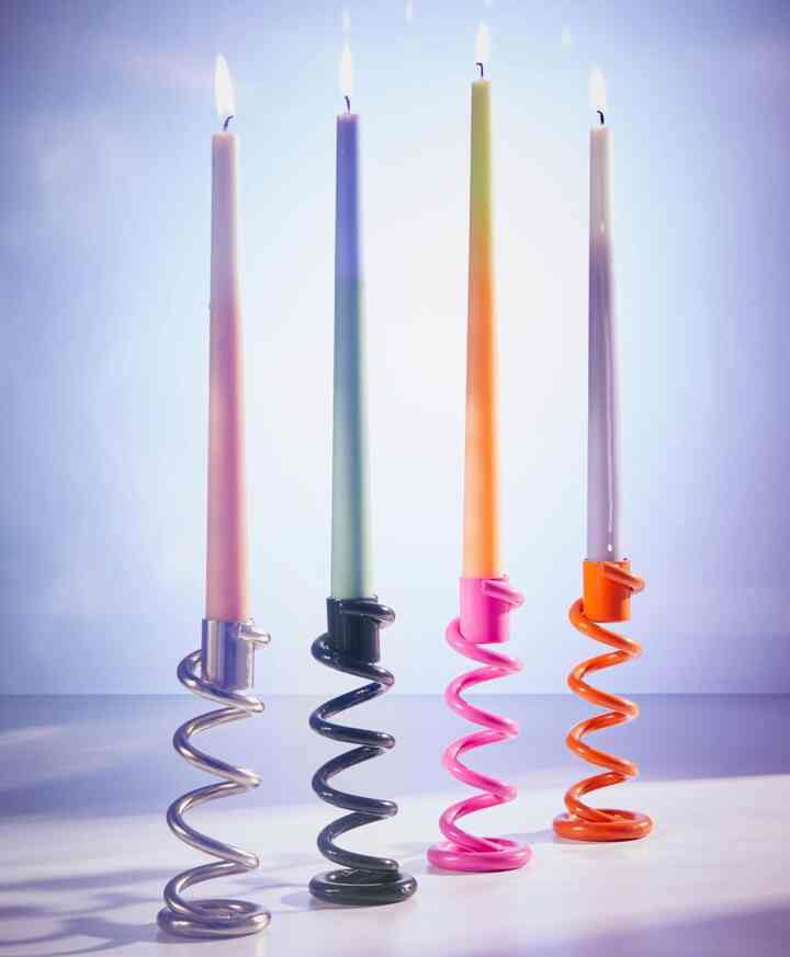 スパイラルテーパーキャンドルホルダー