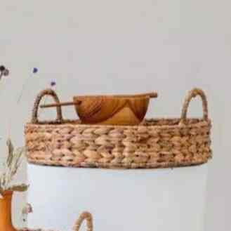 Nampan Bulat Eceng Gondok