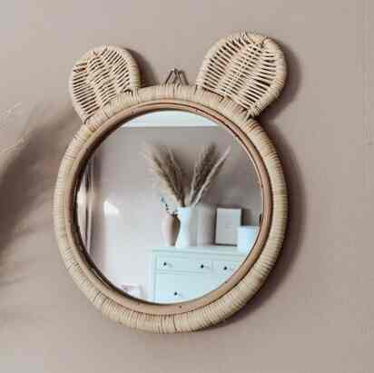 Cermin rotan teddy bear