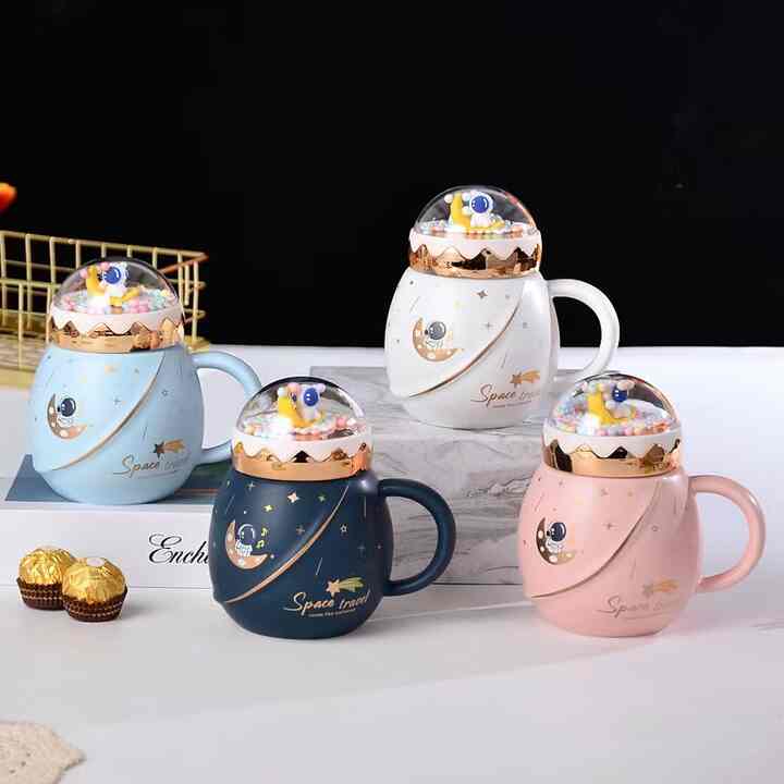 Planet Mug Astronaut Ceramic - White