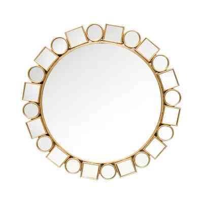 Cermin Dekorasi Dinding Ja229 90x90x1.7 Cm, Gold