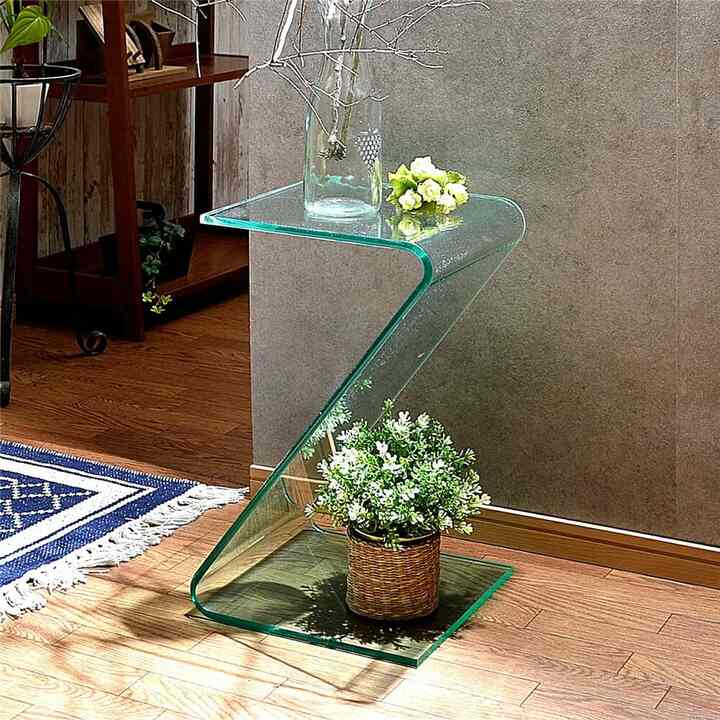 アクリル サイドテーブル Z字型［3色］