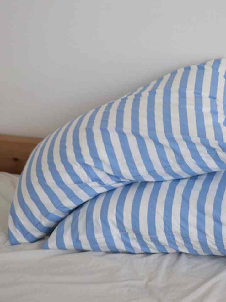 Candy stripe pillow cover _ Blue ストライプピローケース［2サイズ］