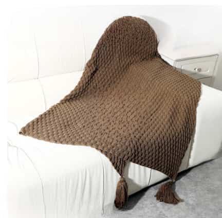 Mofu - Throw Blanket, Knitted Wool + Polyste
