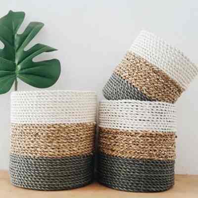 COVER POT BUNGA ANYAMAN