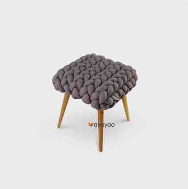 Dark Grey Roxette Square Stool