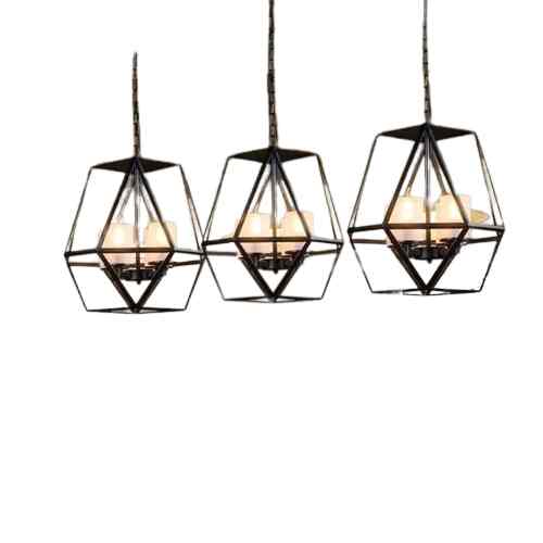 Lampu gantung hitam industrial