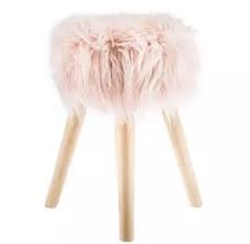 Faux Fur Wood Stool | Decor and furniture shopping at Ohouse
