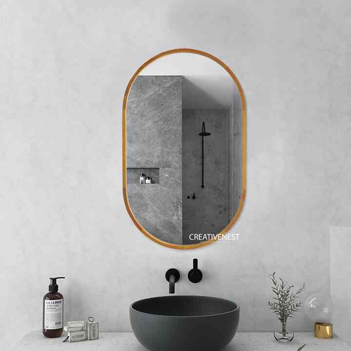 Kaca Cermin Dinding Mirror Oval 50 x 80 cm