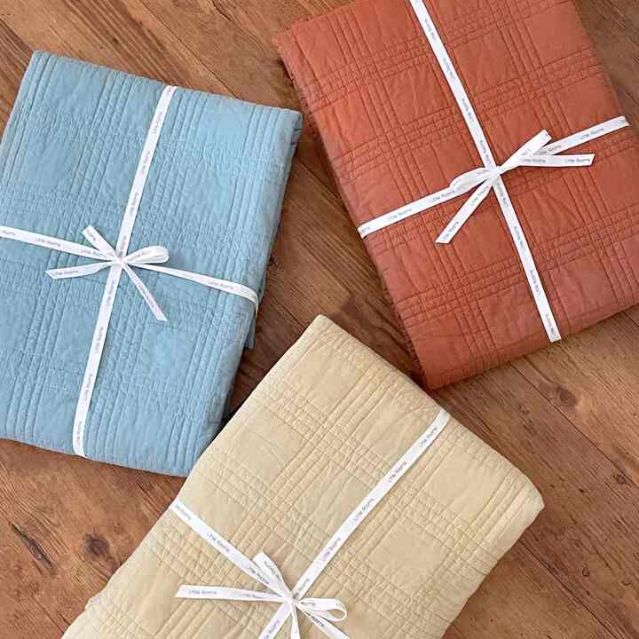 ピュアコットンのキルトケット イブル windopane［3色・2サイズ］