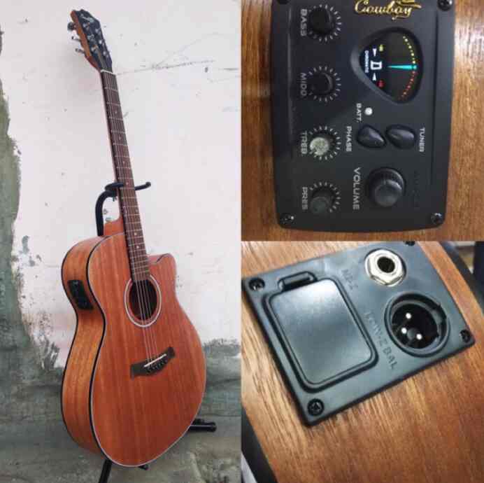 Gitar akustik elektrik tuner original cowboy gwc-235 ns
