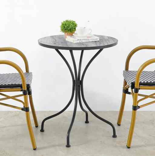 SAGA Meja Teras - Abu - Abu