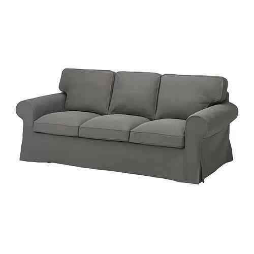 EKTORP Sofa 3 dudukan, hakebo abu-abu tua