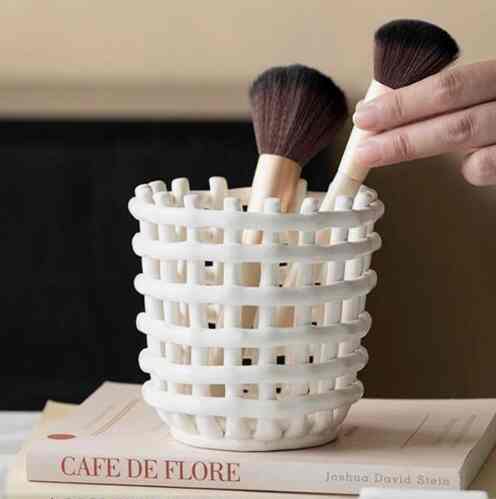 セラミック 編み込み ストレージバスケット