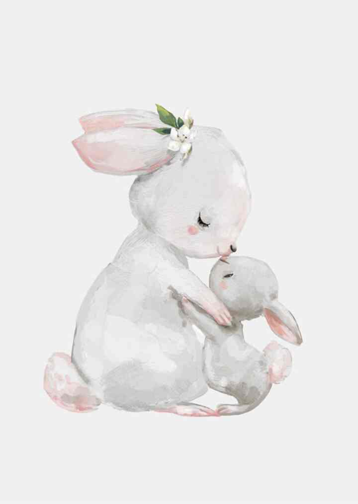 ウサギのハグ ポスター