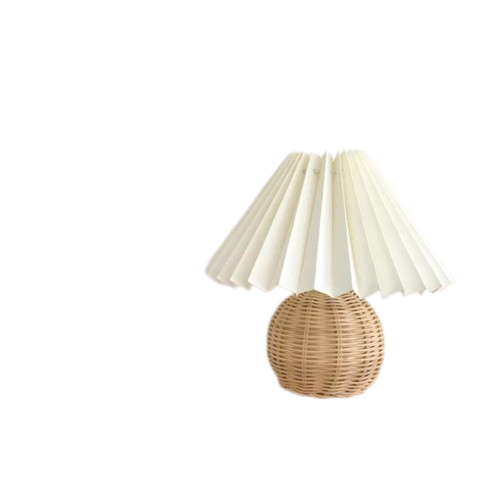 プリーツシェードランプ ラタン