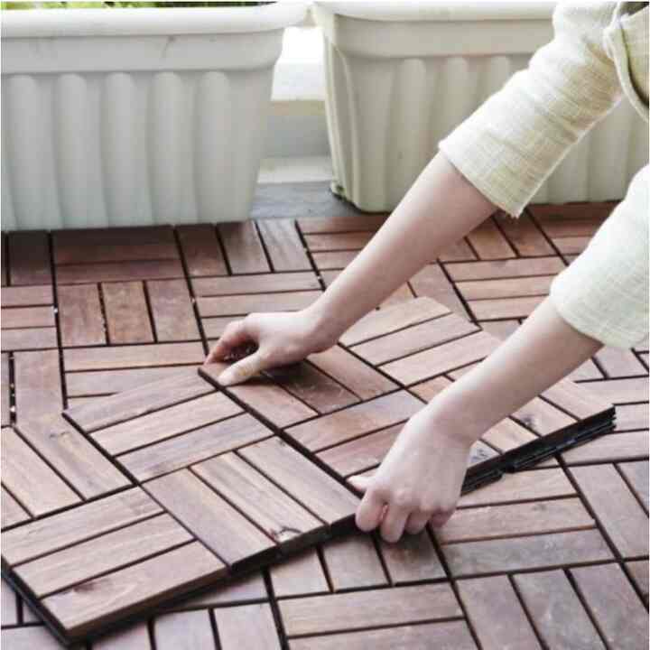 LANTAI KAYU JATI DECKING TILE