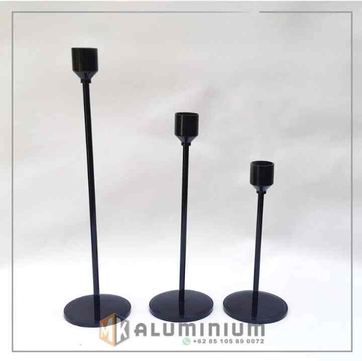 Candle Holder Hitam set 3