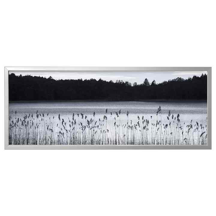 BJÖRKSTA ビョルクスタ アート フレーム付き, 森の湖/アルミカラー